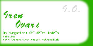 iren ovari business card